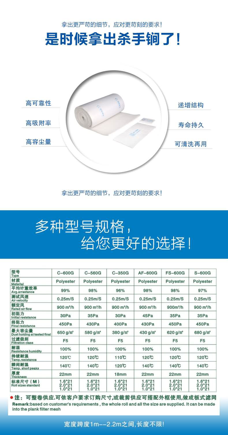頂棚棉過(guò)濾棉捷霖凈化用精細(xì)的工藝制造出良品，多規(guī)格滿足您不同的需求